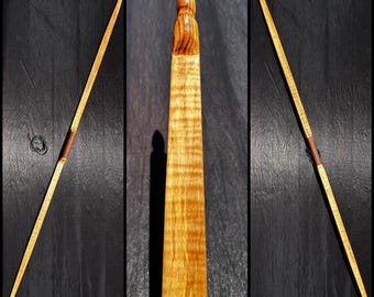 Flammed Maple Longbow, handmade. 28#@30”