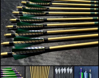 Traditional Port Orford Cedar Arrows - Handmade custom 6 piece.