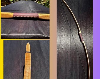 Flammed Maple Recurved Longbow 30# @ 30”
