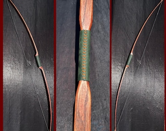 Redoak Warbow 35# @ 30” Handmade, hand stitched leather handle.
