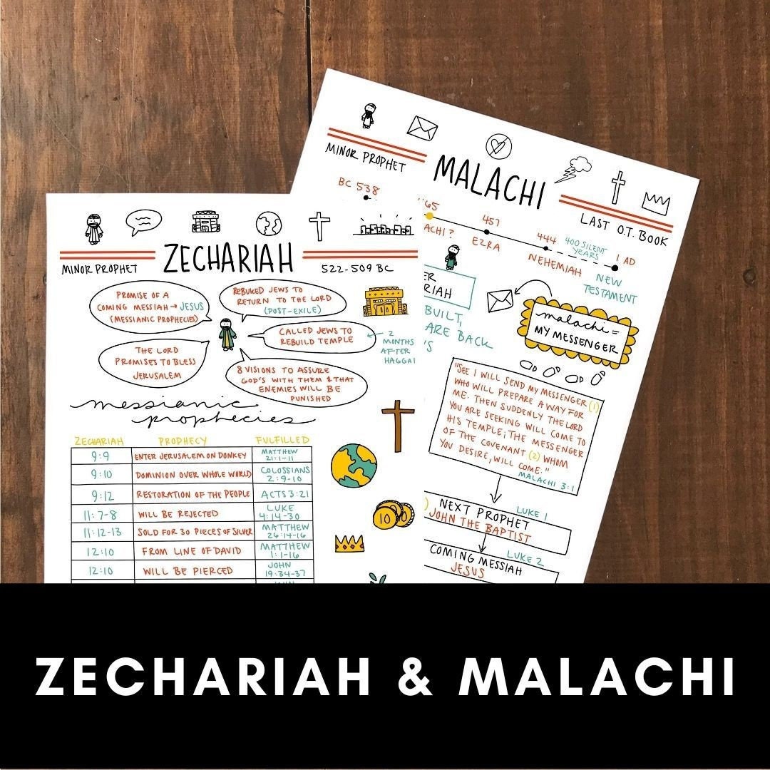 Zechariah &amp; Malachi Printables - Etsy