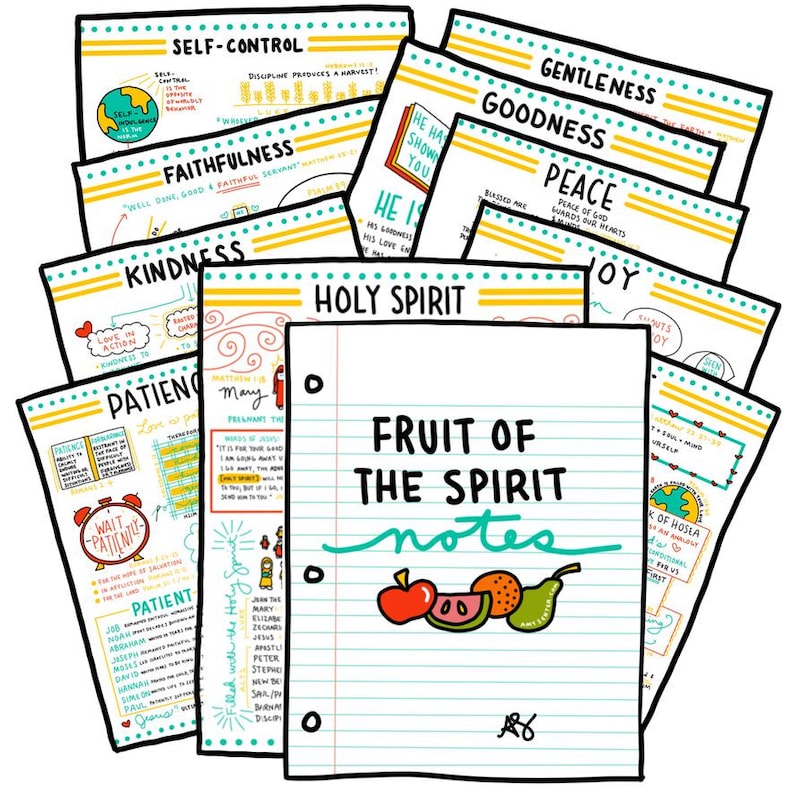 Fruit of the Spirit: Topical Bible Notes (digital) - Etsy