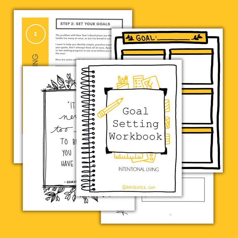Printable Goal Setting Workbook - Etsy