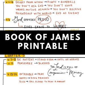 Printable James Outline for Bible Study | Etsy
