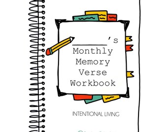 Printable Monthly Memory Verse Workbook FOR KIDS!