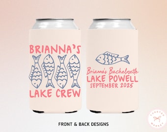Lake Crew Bachelorette Can Cooler, Personalized Lake Family Vacation Drink Sleeve, Girls Lake Trip Party Favor, Lake Birthday Can Holder