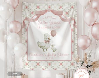 New Silly Goose Baby Shower Banner, Silly Goose Is Almost Loose Decor, Silly Goose About To Be Loose Backdrop, Goose Baby Sprinkle Sign