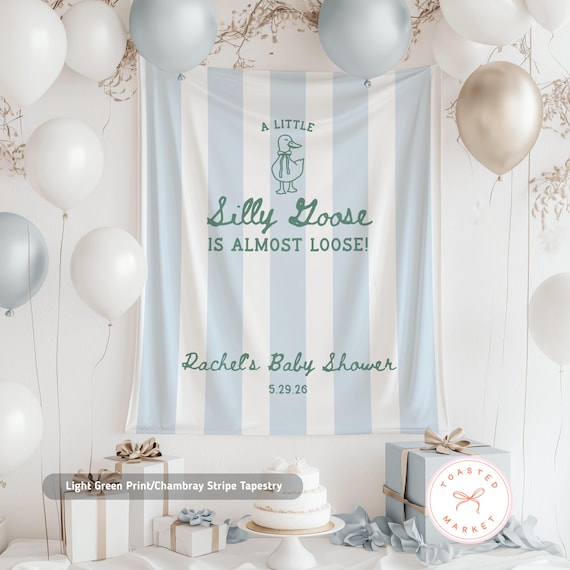 New Silly Goose Baby Shower Banner, Silly Goose Is Almost Loose Decor, Silly Goose About To Be Loose Backdrop, Goose Baby Sprinkle Sign