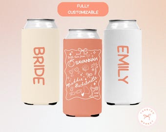 Savannah Bachelorette Party Can Cooler, Peach Bachelorette Drink Sleeve, Savannah Birthday Party Favor, Georgia Girls Trip Gift