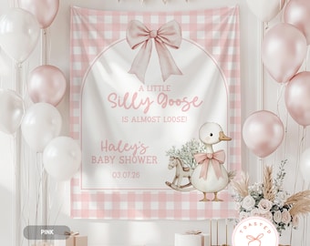 New Silly Goose Baby Shower Banner, Silly Goose Is Almost Loose Decor, Silly Goose About To Be Loose Backdrop, Gender Neutral Birthday Sign