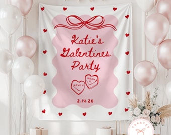 Custom Galentines Day Banner, Personalized Galentines Party Backdrop, Girls Night Valentines Day Sign, Galentines Bachelorette Decorations