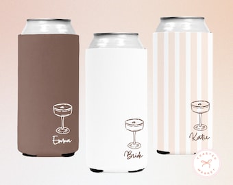Refroidisseurs de canettes d'enterrement de vie de jeune fille martini expresso, pochettes personnalisées pour boisson Tini Bit, fiançailles Tini Bit, cadeau de fête Bach, décoration d'anniversaire
