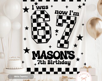 6 7 Birthday Banner, Six Seven Birthday Banner, 6 7 Meme Birthday, 7th Birthday Banner, Six Seven Birthday Decor, 6 7 Birthday Party Decor