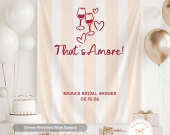 Thats Amore Bridal Shower Banner, That's Amore Bachelorette Party Backdrop, Italian Theme Engagement Party Decorations, Italian Wedding Sign