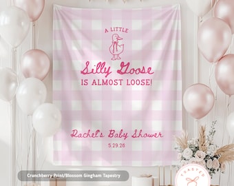 New Silly Goose Baby Shower Banner, Silly Goose Is Almost Loose Decor, Silly Goose About To Be Loose Backdrop, Goose Baby Sprinkle Sign
