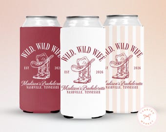 Wild Wild Wife Bachelorette Party Can Cooler, Wild Wild Wifey Favor, Last Rodeo Bachelorette Drink Sleeve, Country Western Bachelorette Gift