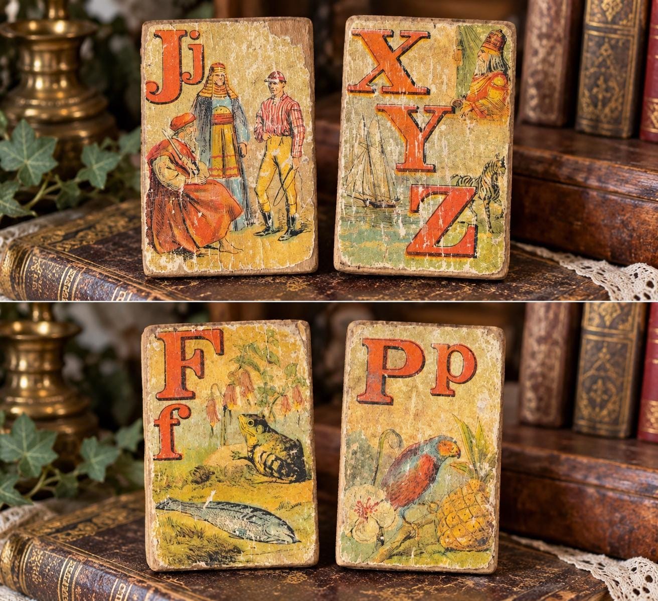 Antique Alphabet Blocks - Etsy