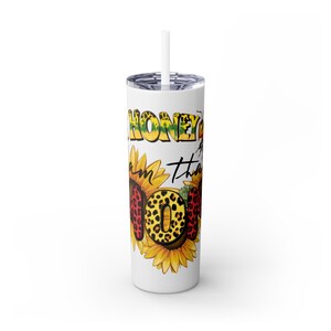 Sunflower Mom Skinny Tumbler with Straw, Cute Insulated Travel Mug, Perfect Gift for Mother's Day, Floral Drinkware, Summer Vibes