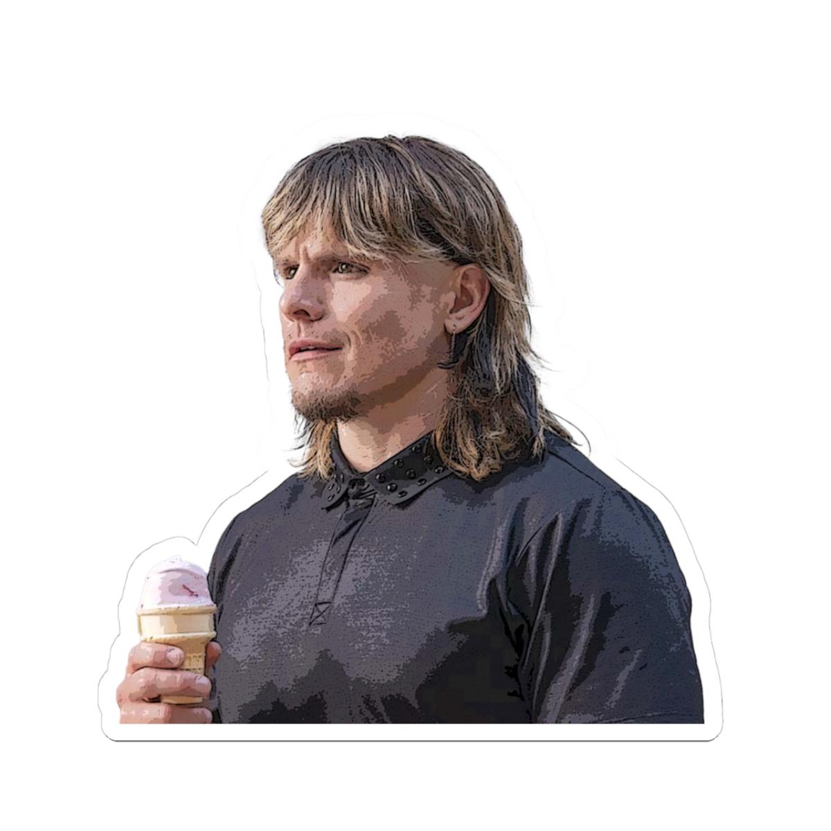 Keefe isst Eis Aufkleber | Righteous Gemstones Fan Art Aufkleber | Lustiges christliches Humor Vinyl | Keefechambers-Ästhetik-Aufkleber