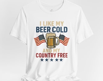 Lustiges 4. Juli Bier Shirt: USA Grafik T-Shirt