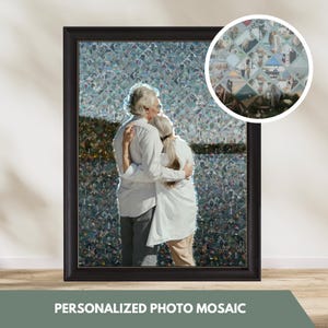Personalized Anniversary Gift | Custom Mosaic Photo Collage Print | Unique Anniversary Gift | Custom Couple Photo Mosaic | Picture Mosaic