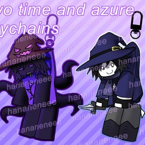 forsaken two time and azure keychains charms