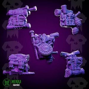 Orc Backpacks by Mekka Miniatures (28mm/32mm Ork Miniatures) (28mm/32mm Wargaming)