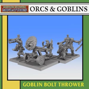 ORCS & GOBLINS: Goblin Bolt Thrower by Monstrous Encounters (28mm/32mm)
