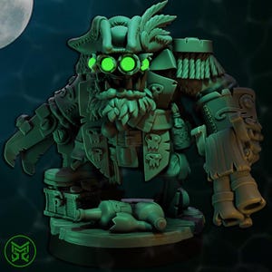 Pirate Commando Boss by Mekka Miniatures (28mm/32mm Ork Miniatures) (28mm/32mm Wargaming)