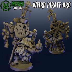 Weird Pirate Orc by Mekka Miniatures (28mm/32mm Ork Miniatures) (28mm/32mm Wargaming)