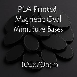 Magnetic Oval Slotted Base | PLA Printed | 105x70mm | Monster / Cavalry Use | Tabletop RPGs & Wargames