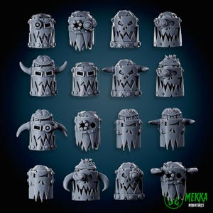 Irons Masks by Mekka Miniatures (28mm/32mm Ork Miniatures) (28mm/32mm Wargaming)