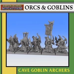 ORCS & GOBLINS: Cave Goblin Archers by Monstrous Encounters (28mm/32mm)
