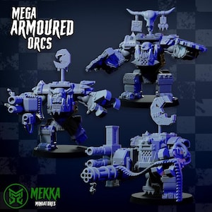 Mega Armoured Orcs by Mekka Miniatures (28mm/32mm Ork Miniatures) (28mm/32mm Wargaming)