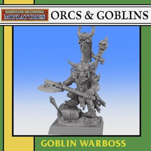 ORCS & GOBLINS: Goblin Warboss by Monstrous Encounters (28mm/32mm)