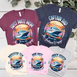 Camiseta personalizada para tripulación de crucero familiar, camiseta de crucero familiar a juego 2025, vacaciones familiares en crucero, camiseta de tripulación de crucero, crucero familiar personalizado