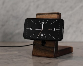 Handmade Walnut Magnetic Wireless Phone Charger Stand