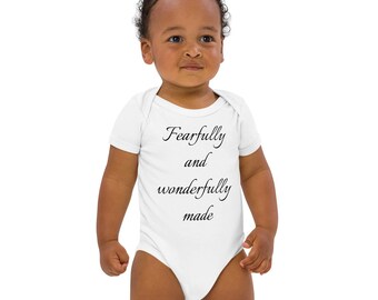 Psalm 139:14 Baby Shirt Bio-Baumwolle Babybody