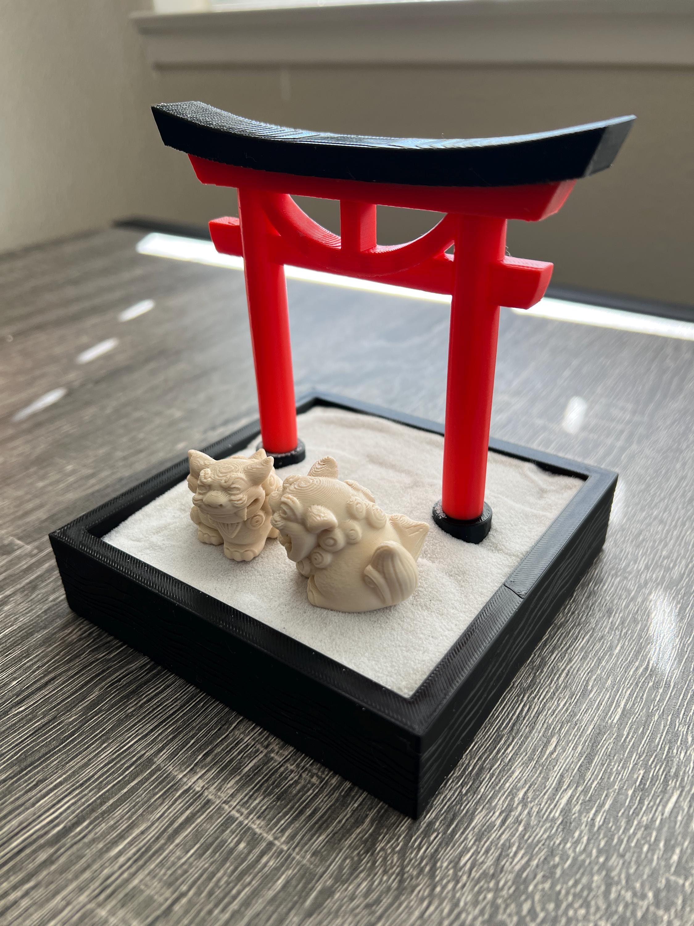 Japan Torii Gate Zen Garden With Okinawan Shisha Dogs - Etsy