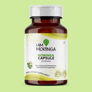 Moringa Leaf Capsules | 60 Vegan Capsules | Organic Herbal Supplement | Plant-Based Superfood | Natural Wellness