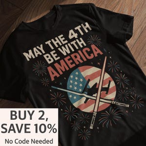 Star Wars 4th of July Shirt – Retro May the 4th Tee – Patriotic Disney Family Outfit