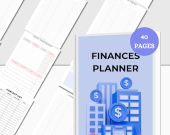 Finance Planner Canva Template | Budget Planner Paycheck Bill Tracker | Debt Snowball Savings Challenges Money Planner