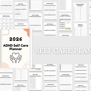 2026 ADHD Self-care Planner Canva Template | ADHD Daily Planner Adults ...