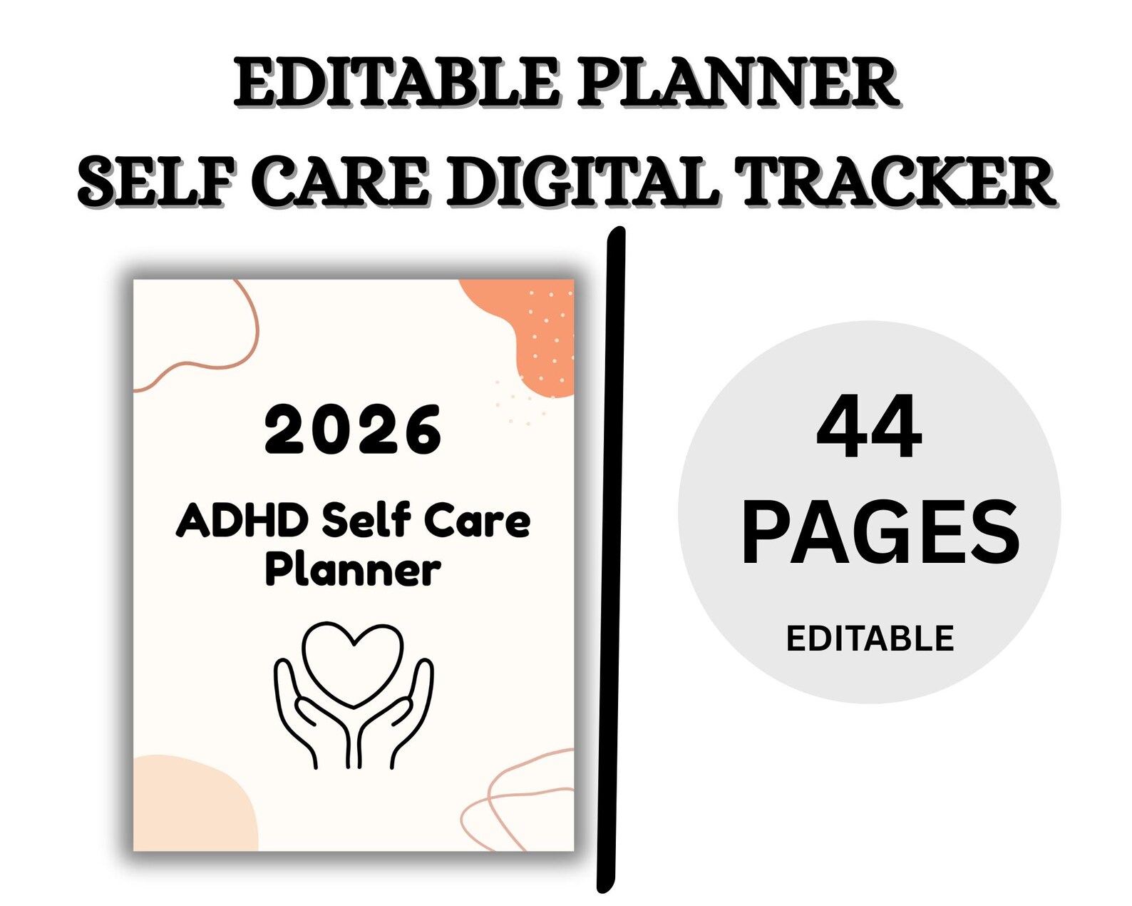2026 ADHD Self-care Planner Canva Template | ADHD Daily Planner Adults ...