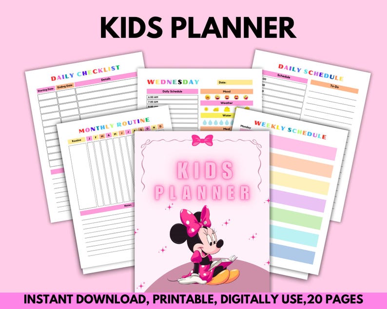 Kids Daily Planner Printable | Journal for Kids | Daily & Weekly ...