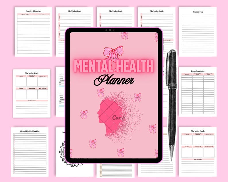 Self Care Digital Planner, Mental Health Planner Printable, Self-care ...