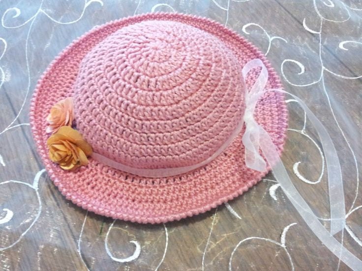 Digital Panama Hat /Sailor Hat Crochet Hat with Brim pattern - Instant PDF download and easy to make.          "Make Gifts to Sell" it helps
