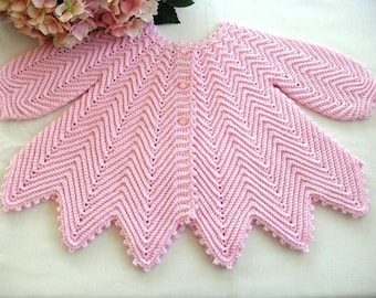 Digital Crochet Baptism Baby Jacket/Cardigan -Zig-zag Baby Crochet PDF Digital pattern - Long and short Sleeve option. Make Gifts to Sell