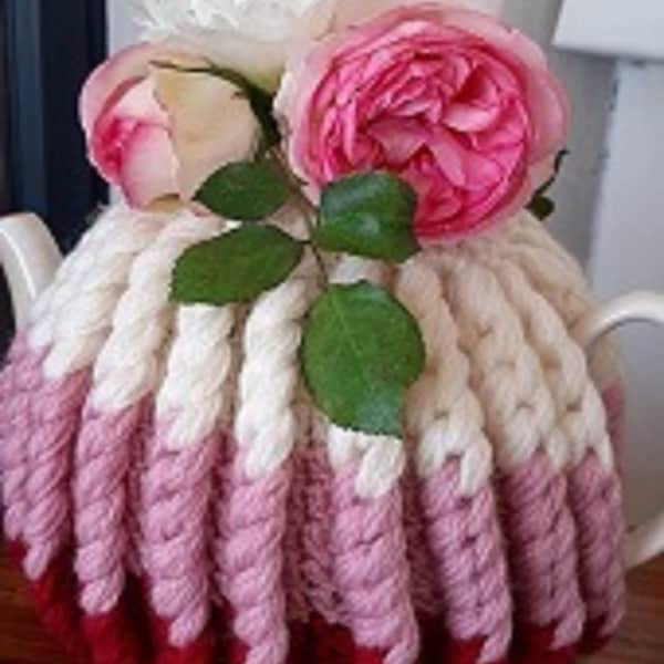 Digital Crochet Tea Cosy with Daisy and Leaf PDF Pattern - Instant Download - Advanced Crochet pattern