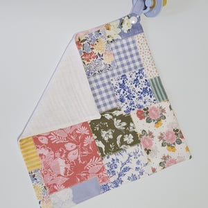 Colorful Patchwork Pacifier Lovey - Baby Security Blanket - Hand Sewn Lovey - Baby Shower Gift